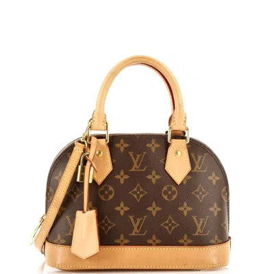 Pre-owned Louis Vuitton Alma Handbag Monogram Canvas Bb In Brown