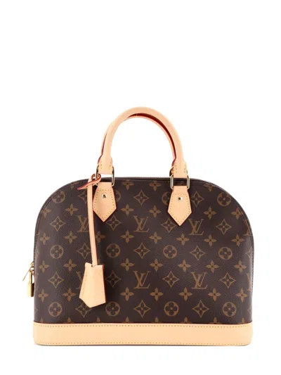 Pre-owned Louis Vuitton Alma Handbag Monogram Canvas Pm Satchel In Brown