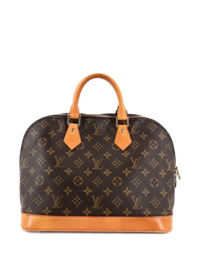 Pre-owned Louis Vuitton Alma Handbag Monogram Canvas Pm Satchel In Brown