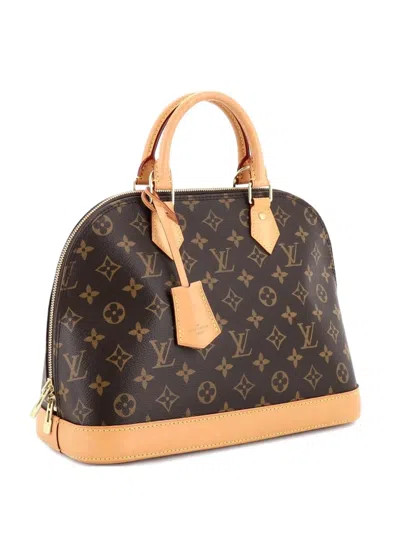 Pre-owned Louis Vuitton Alma Handbag Monogram Canvas Pm Satchel In Brown
