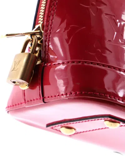 Pre-owned Louis Vuitton Alma Handbag Monogram Vernis Bb Shoulder Bag In Pink