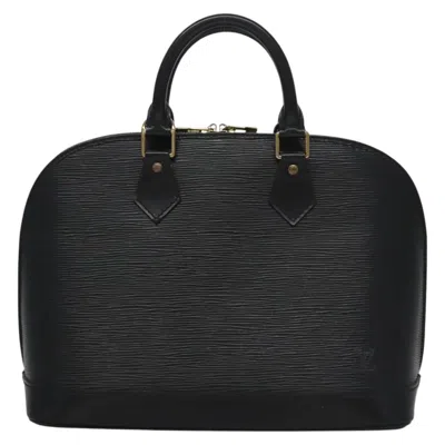 Pre-owned Louis Vuitton Alma Leather Handbag () In Black