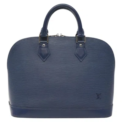 Pre-owned Louis Vuitton Alma Leather Handbag () In Blue