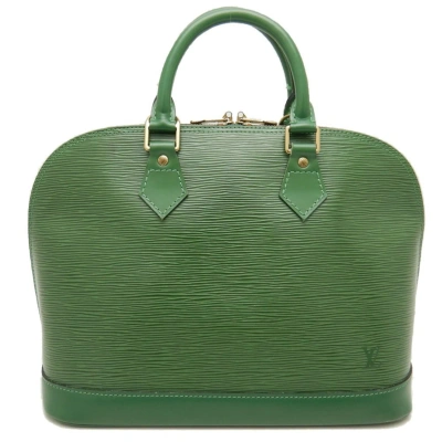Pre-owned Louis Vuitton Alma Leather Handbag () In Green