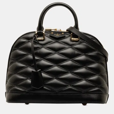Pre-owned Louis Vuitton Alma Malletage Pm In Black