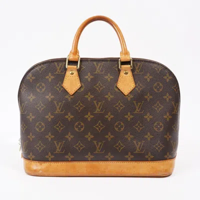Pre-owned Louis Vuitton Alma Monogram Coated Canvas In Brown