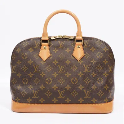 Pre-owned Louis Vuitton Alma Monogram Coated Canvas In Brown