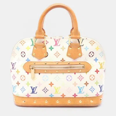 Pre-owned Louis Vuitton Alma Monogrammulticolor Blanc In White