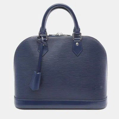 Pre-owned Louis Vuitton Alma Pm Epi Myrtille Blue