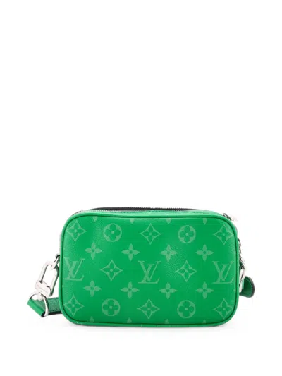 Pre-owned Louis Vuitton Alpha Messenger Bag Monogram Taigarama Crossbody Bag In Green