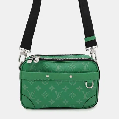 Pre-owned Louis Vuitton Alpha Messenger Catus Green Taigarama Monogram
