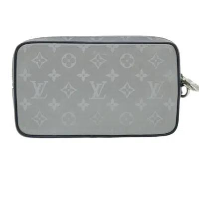 Pre-owned Louis Vuitton Alpha Silver Leather Clutch Bag ()