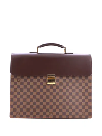 Pre-owned Louis Vuitton Altona Bag Damier Gm Business Bag In Brown