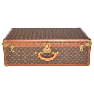 Pre-owned Louis Vuitton Alzer 80 Suitcase, Coated Canvas & Leather, France, 1960s-1970s In Brown