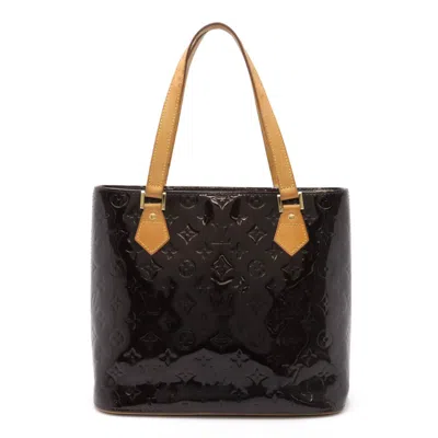 Pre-owned Louis Vuitton Amarante Black Monogram Vernis Shoulder Bag Tote Bag ()