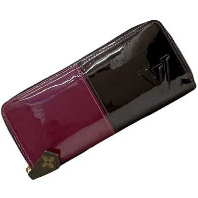 Pre-owned Louis Vuitton Amarante Bordeaux Brown Patent Leather Monogram Canvas Coin Purse/coin Case (