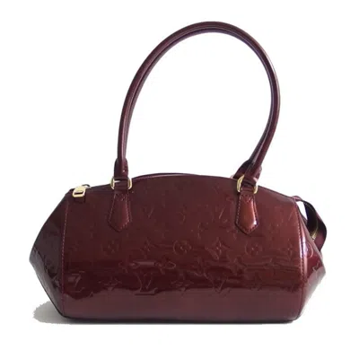 Pre-owned Louis Vuitton Amarante Brown Patent Leather Handbag Shoulder Bag ()