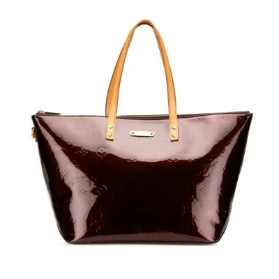 Pre-owned Louis Vuitton Amarante Brown Patent Leather Leather Handbag Shoulder Bag ()