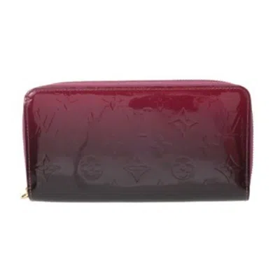 Pre-owned Louis Vuitton Amarante Magenta Monogram Vernis Long Wallet (bi-fold) () In Multi