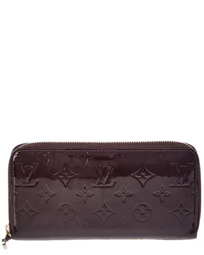 Pre-owned Louis Vuitton Amarante Monogram Vernis Calf Patent Leather Zippy Wallet (authentic Pre-loved)