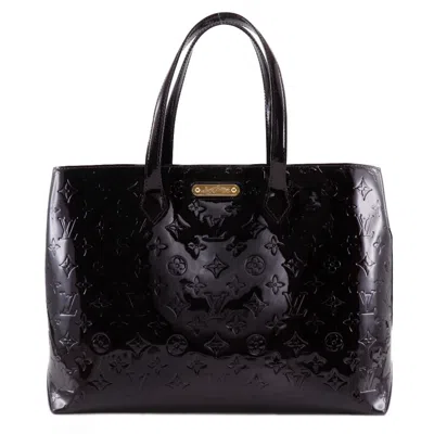 Pre-owned Louis Vuitton Amarante Purple Red Color Monogram Vernis Tote Bag ()