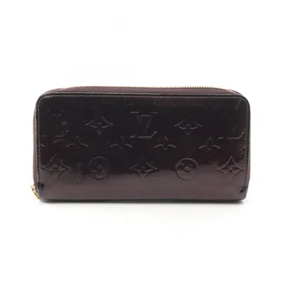 Pre-owned Louis Vuitton Amarante Purple Vernis Leather Long Wallet (bi-fold) () In Multi