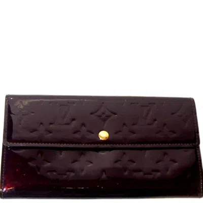 Pre-owned Louis Vuitton Amarante Vernis Long Wallet (bi-fold) ()