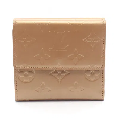 Pre-owned Louis Vuitton Ambre Beige Leather Wallet (tri-fold) ()