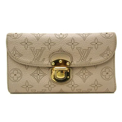 Pre-owned Louis Vuitton Amelia Brown Leather Wallet  ()