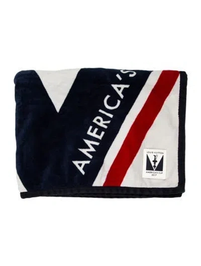 Pre-owned Louis Vuitton America's Cup 2017 Beach Towel In Blue