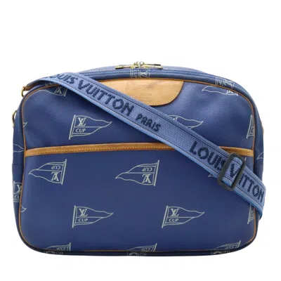 Pre-owned Louis Vuitton America's Cup Blue Canvas Shoulder Bag ()