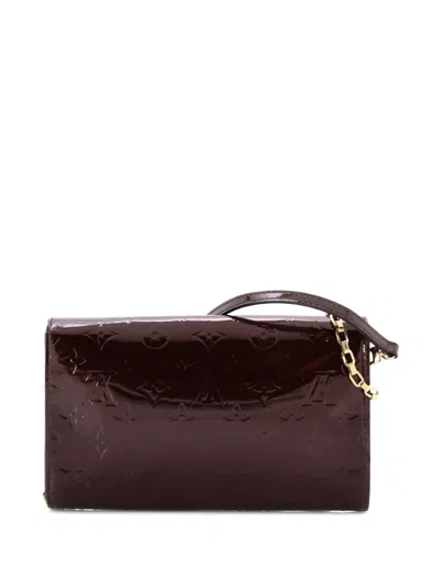 Pre-owned Louis Vuitton Ana Bag Monogram Vernis Clutch Bag In Red