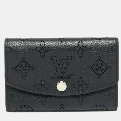 Pre-owned Louis Vuitton Anae Black Monogram Mahina Leather Coin Purse