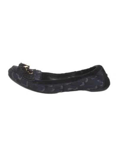 Pre-owned Louis Vuitton Animal Print Tassel Accents Loafers In Blue