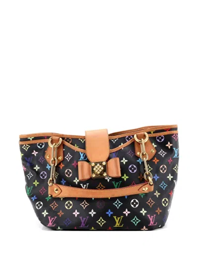 Pre-owned Louis Vuitton Annie Handbag Monogram Multicolor Mm Tote Bag In Black