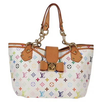 Pre-owned Louis Vuitton Annie White Canvas Tote Bag ()