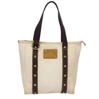 Pre-owned Louis Vuitton Antigua Beige Canvas Tote Bag ()