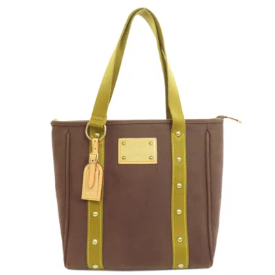 Pre-owned Louis Vuitton Antigua Brown Canvas Tote Bag ()