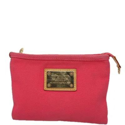Pre-owned Louis Vuitton Antigua Pink Canvas Clutch Bag ()