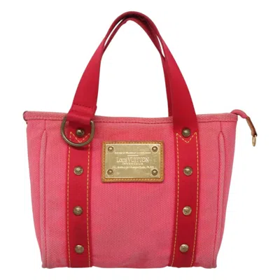 Pre-owned Louis Vuitton Antigua Pink Canvas Tote Bag ()