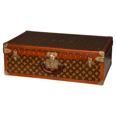 Pre-owned Louis Vuitton Antique 20th Century  Suitcase In Monogram Canvas, France C.1925 In Brown