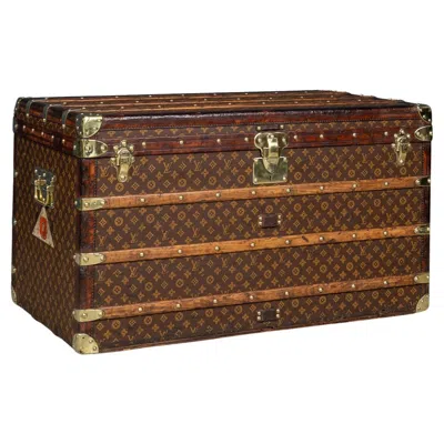 Pre-owned Louis Vuitton Antique 20th Century  Trunk In Monogram Canvas, France C.1900 In Brown