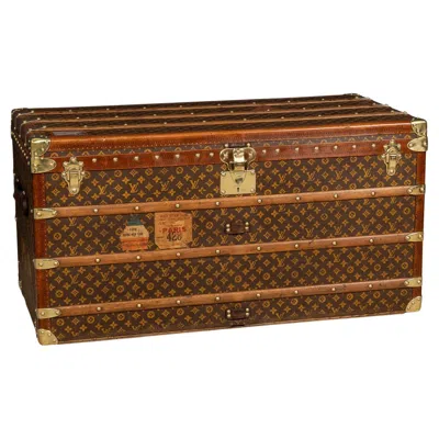 Pre-owned Louis Vuitton Antique 20th Century  Trunk In Monogram Canvas, France C.1910 In Brown