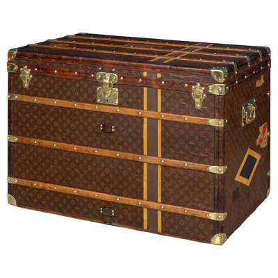 Pre-owned Louis Vuitton Antique 20th Century  Trunk In Monogram Canvas, France C.1920 In Brown