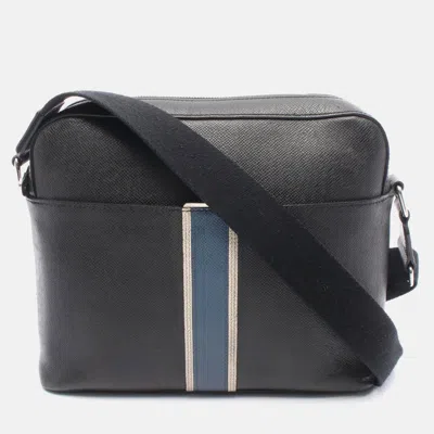 Pre-owned Louis Vuitton Anton Messenger Pm Shoulder Bag Taiga Leather Black