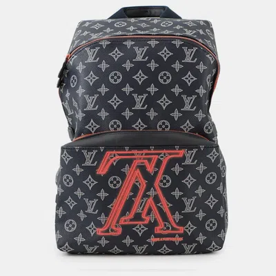 Pre-owned Louis Vuitton Apollo Backpack Navy Monogram Ink In Blue
