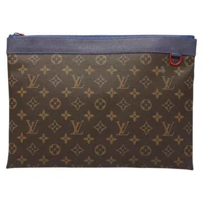 Pre-owned Louis Vuitton Apollo Canvas Clutch Bag () In Brown