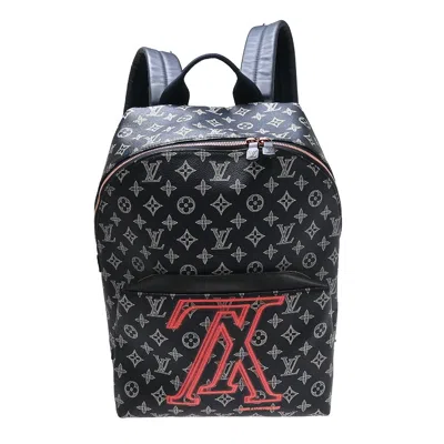 Pre-owned Louis Vuitton Apollo Limited Edition Upside Down Monogram Ink Blue Canvas Backpack Bag ()