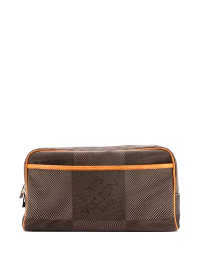 Pre-owned Louis Vuitton Archer Waist Bag Damier Geant Canvas Belt Bag In Brown