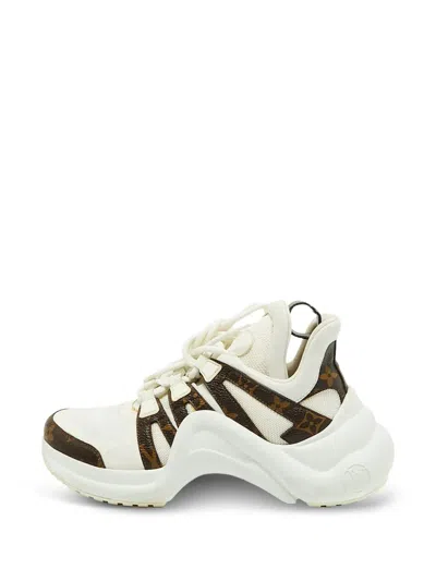 Pre-owned Louis Vuitton Archlight Monogram Sneakers In White